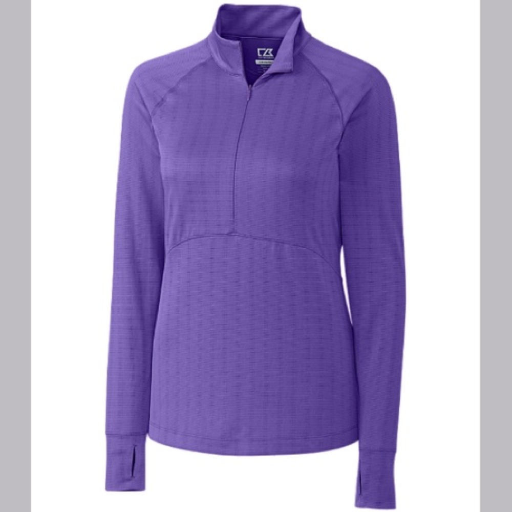 NWOT MN Vikings Cutter&Buck Hamden Jacquard 1/2Zip